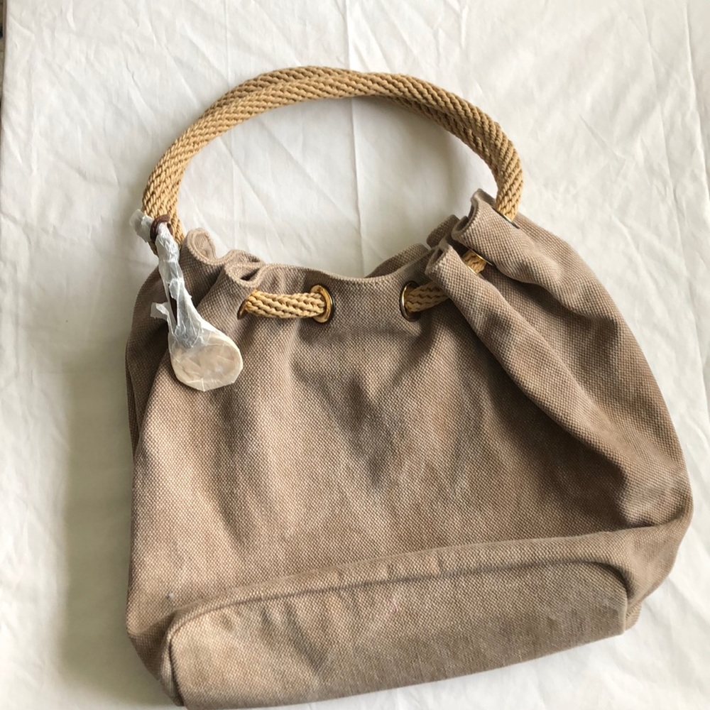 Michael Kors rope handle bucket bag.